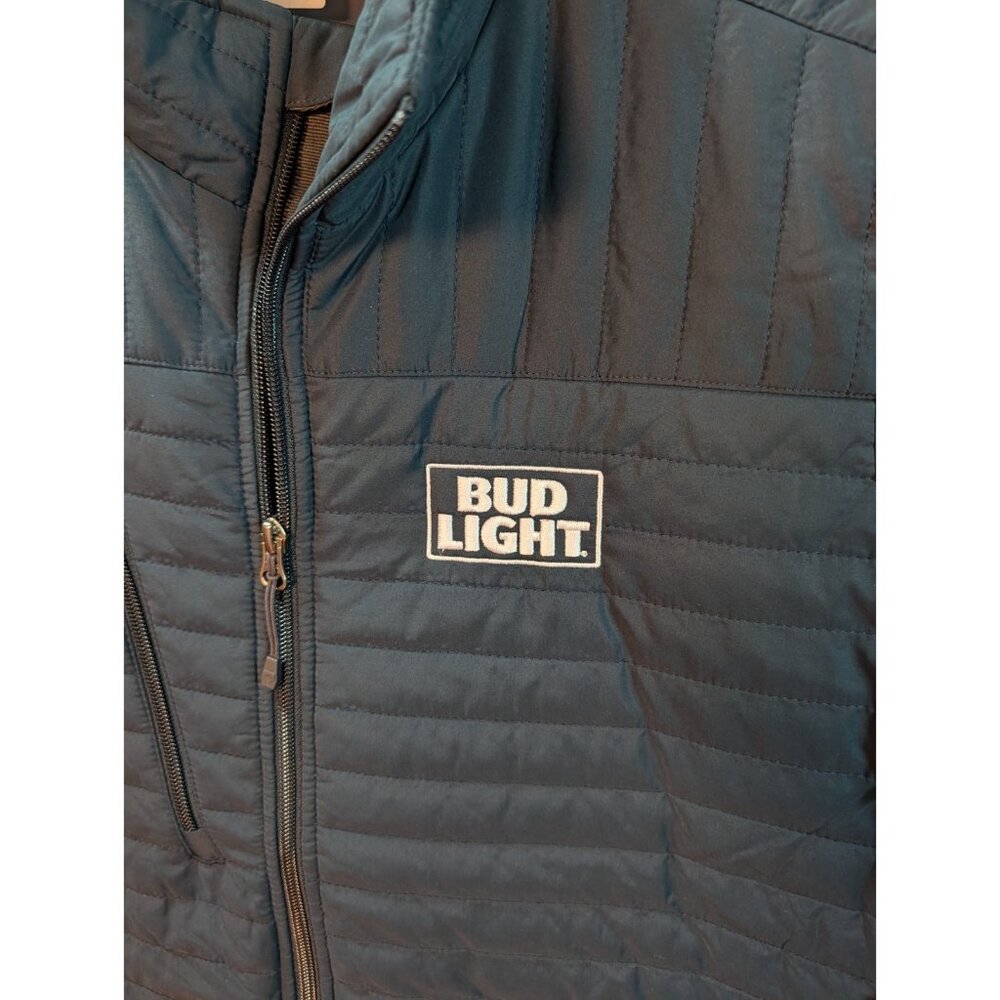 Storm Creek Women’s Size 2XL XXL Bud Light Puffer Vest Jacket Blue Sleeveless - Picture 2 of 7